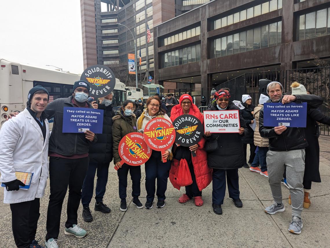 NYSNA in Solidarity with CIR at Woodhull