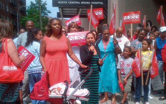 Letitia James Stands with Nurses to Keep North Central Bronx Hospital Open for Care