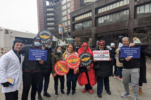 NYSNA in Solidarity with CIR at Woodhull