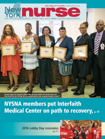 NY Nurse March/April 2016 Cover