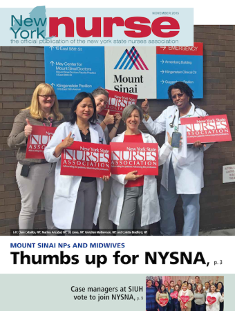 NY Nurse November 2015 Cover