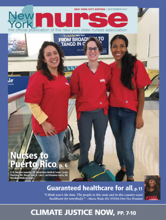 NY Nurse September 2017 Cover