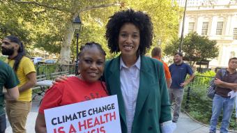 NYSNA Leader Flandersia Jones with City Council Member Sandy Nurse