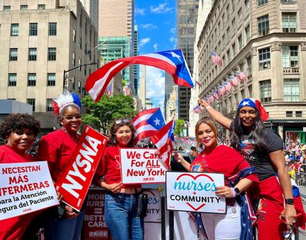 Nurses Celebrate Community at the PR Parade in NYC