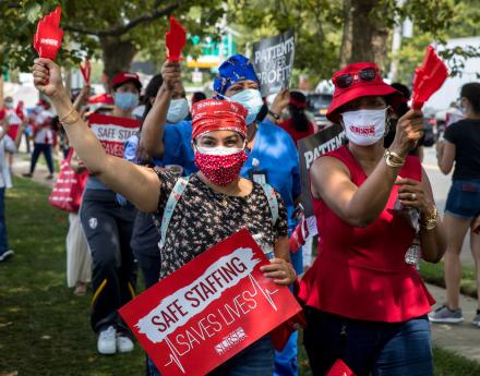 Northwell LIJ Valley Stream Nurses Rally for Safe Staffing